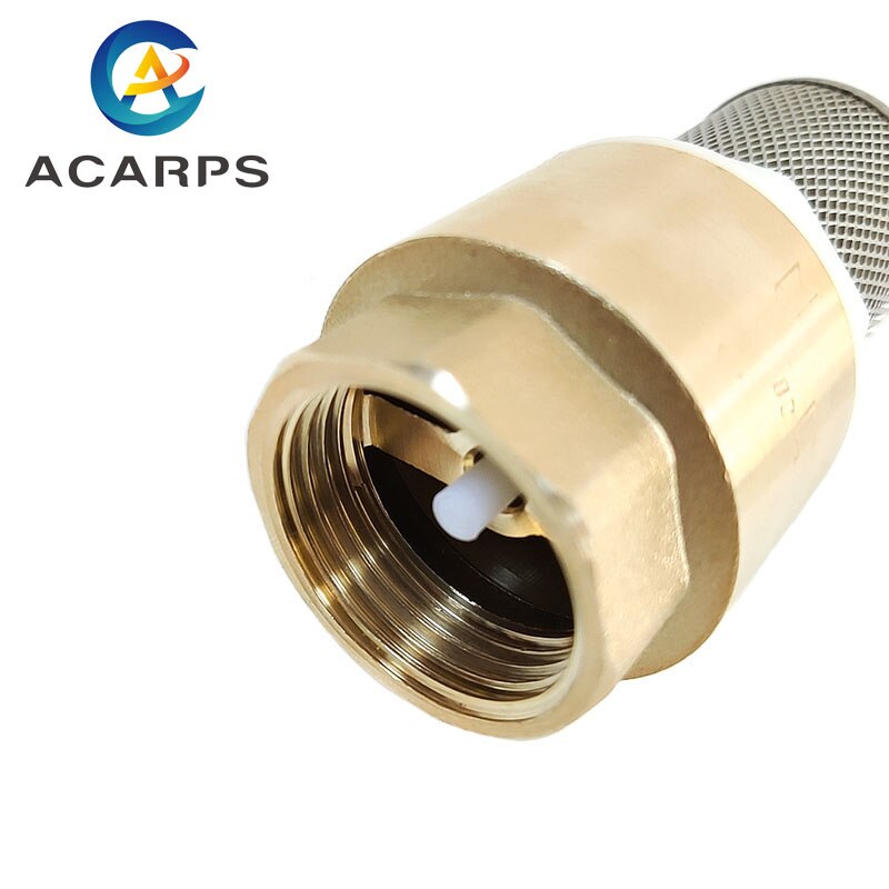 1/2" 3/4 " 1" Brass Vertical Check Valve Water Pump Bottom Valve With Filter