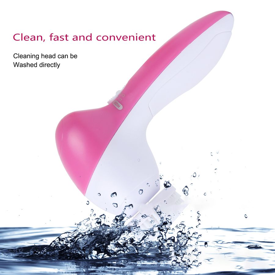 LAIKOU 5 in 1 Electric Facial Cleanser Wash Face Cleaning Mini Skin Pore Cleaner Beauty Body Massage Face Wash brush Machine