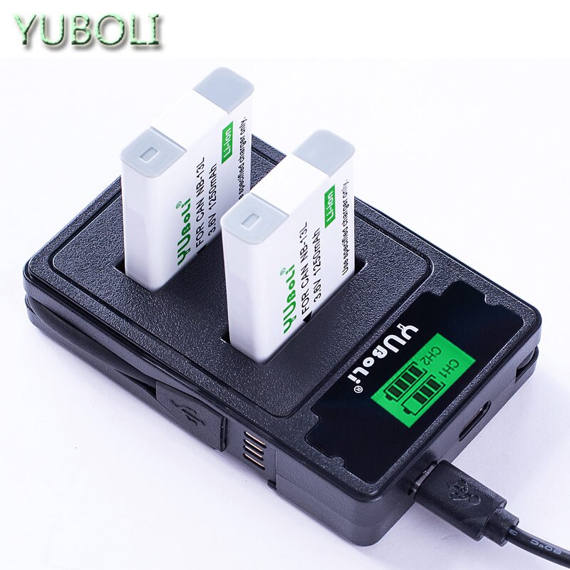 Batterie nb -13l nb 13l nb13l + chargeur lcd double usb pour canon powershot  g5x g7x g9x g7 x mark ii  g9 x,sx620 sx720 sx730 hs