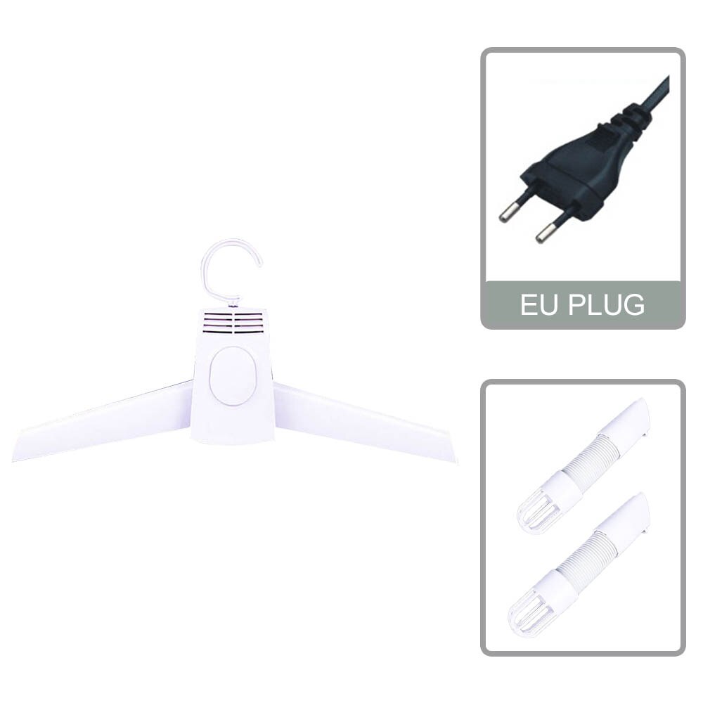 Doek Hanger Draagbare Opvouwbare Hanger Multifunctionele Reizen Drogen Hanger Huishoudelijke Intelligente Wasdroger Schoen Droger: White EU plug