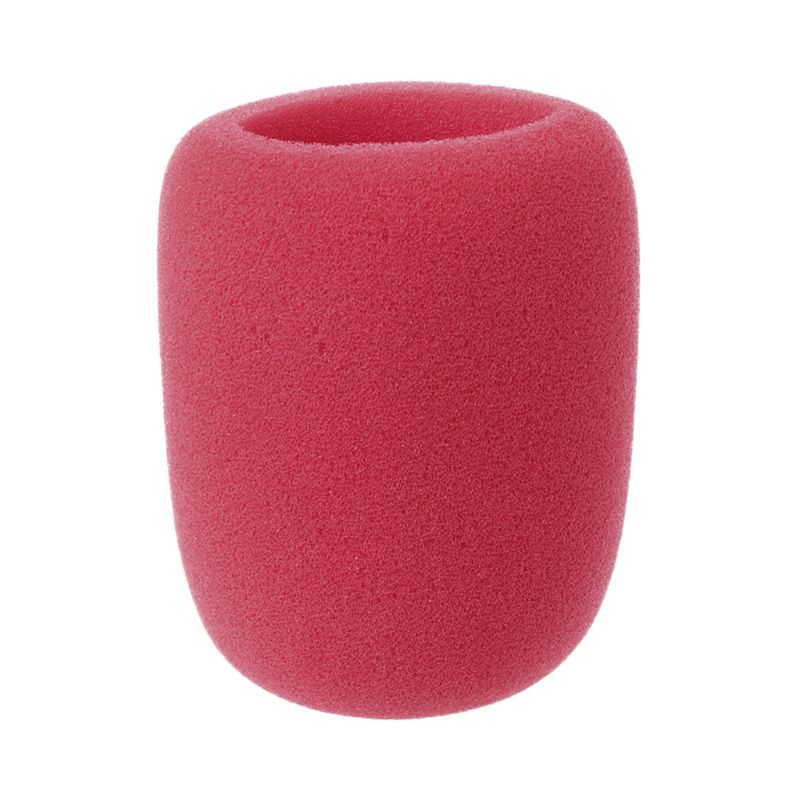 1PC Microphone Foam Thicken Mic Cover Sponge Studio WindScreen Protective Grill Shield Soft Microphone Cap: Red