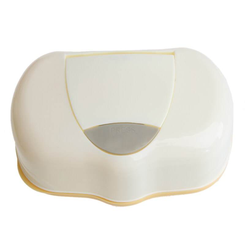 Tissue Box Wet Wipes Plastic Case Toilet Paper Storage Case Napkin Meals Paper Organizer Refillable Container 80 Sheets Storage: Yellow