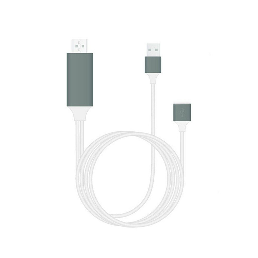 Adaptador AV HD de teléfono a TV, Cable de alta velocidad para tabletas, Cable HDMI, Cable 1080P, Accesorios inteligentes para IPhone 6 7 8 X: Blanco