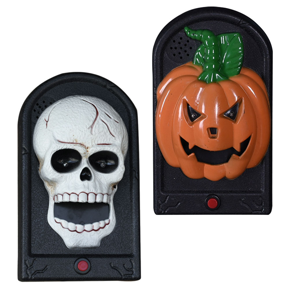 2pcs Doorbell Scary Horror Modeling Sounds Doorbell Party Scary Doorbell