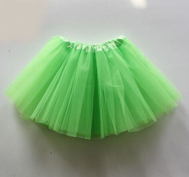Falda de tutú para niñas, falda translúcida de hilo de red de 3 capas, hermoso color, falda de baile, falda deportiva barata para niñas, 1 unidad: Verde militar