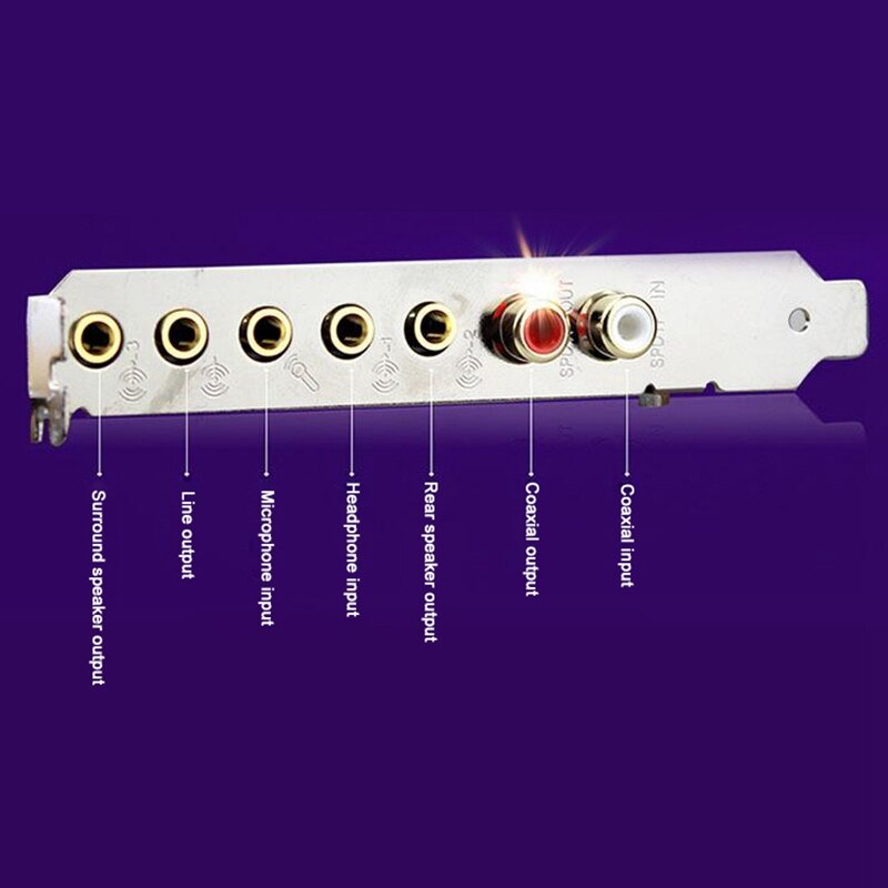5.1 Geluidskaart Pci Express Pci-E Ingebouwde Dubbele Output Interface Voor Pc Venster Xp/7/8/10