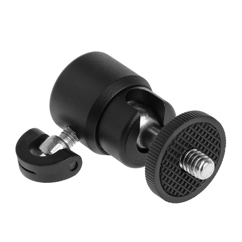 1/4" Shoe Mini Ball Head Flash Bracket Holder Mount Screw Metal 360 Degrees For Camera Tripod