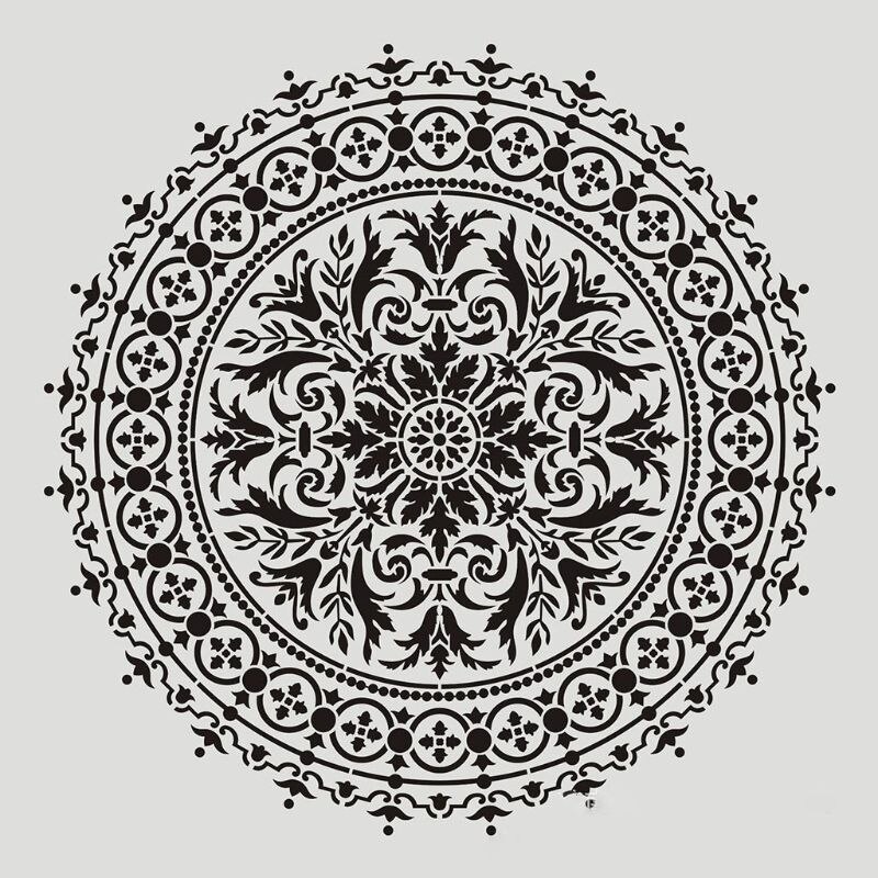 4 pièces fleur pochoir peinture murale bricolage dessin modèle pour carrelage meubles