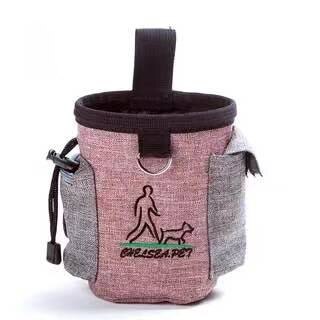 Sac de taille multifonction pour chien, accessoire d'entraînement en plein air, fournitures pour chiens, produits pour animaux domestiques, pochette à cordon coulissant, jouets en nylon, ramassage de toilette: Pink 3