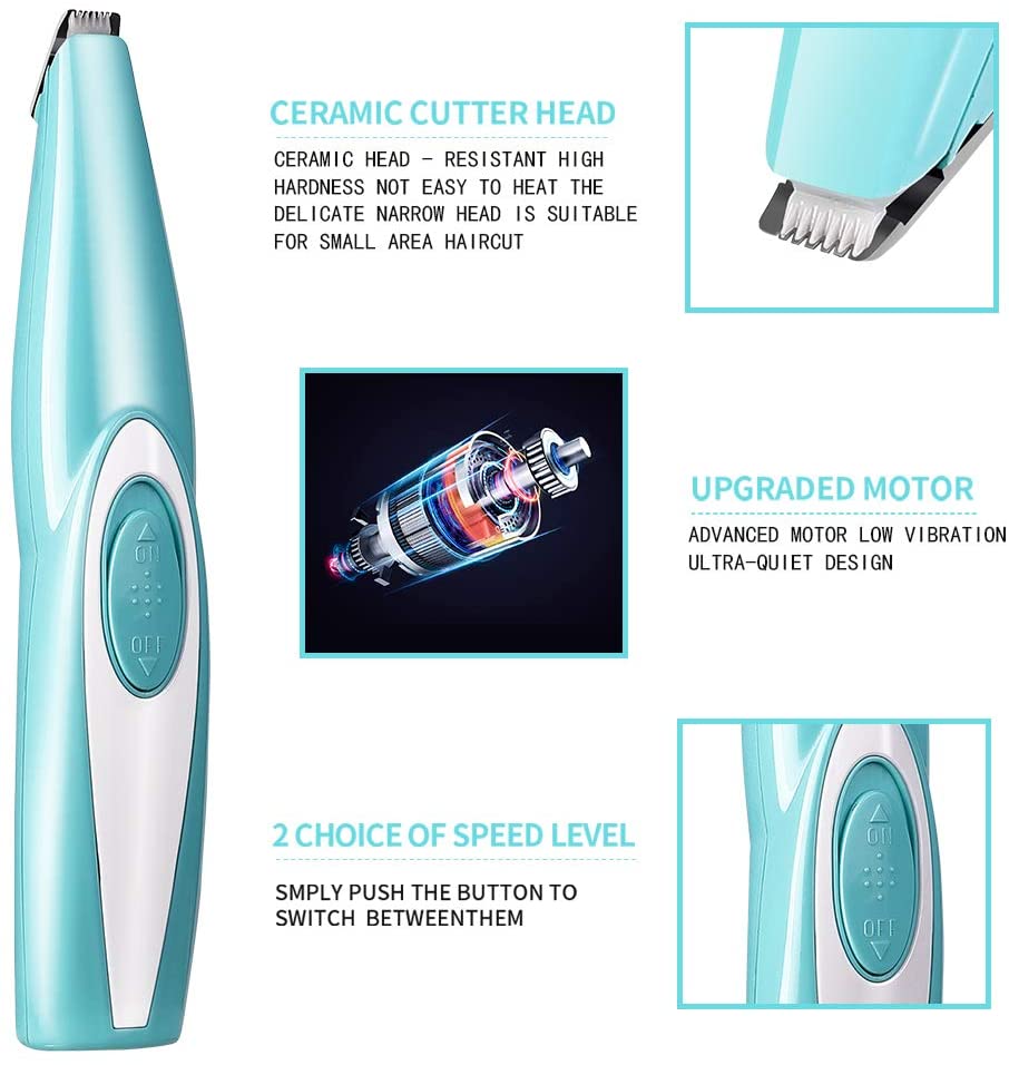 Pet Grooming Machine Dog Cat Hair Trimmer Electrical USB Rechargeable Pets Clippers Pet Foot Butt Ear Eyes Hair Remover Cutter