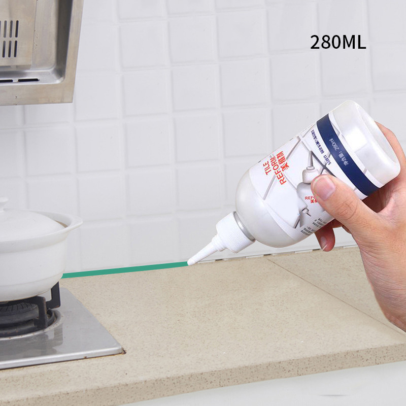 Tile refill fliser belægning skimmel renere fliseforsegler reparation lim boligindretning plakater & klistermærker håndværktøj: 280ml grønne