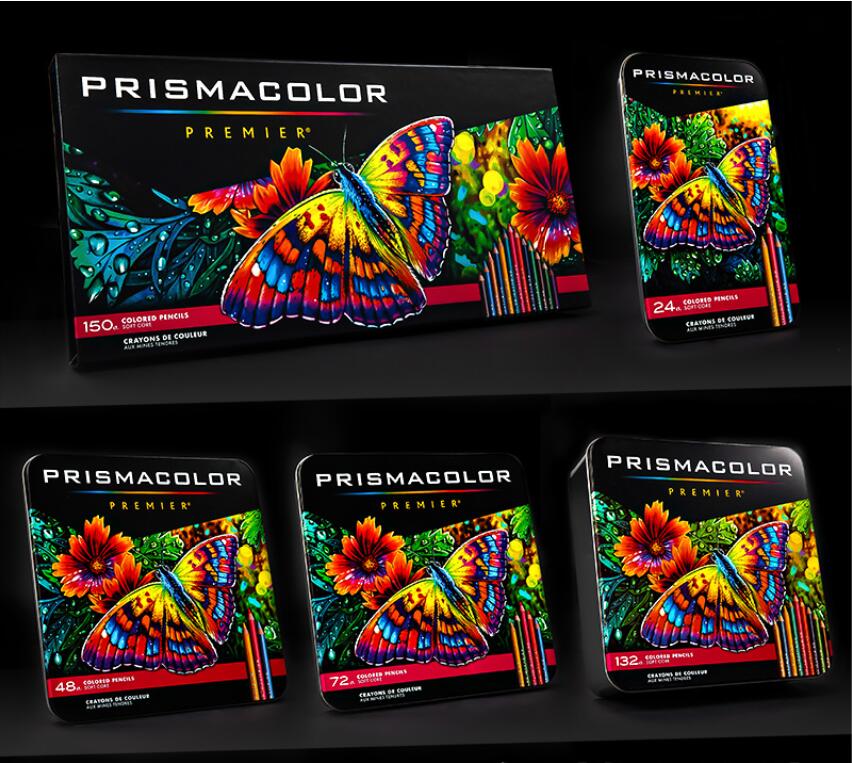 Prismacolor premier 24/36/48/60/72/132/150 väri sanford lapis de cor öljykynä 3.8mm pehmeä ydin prismacolor artistin värikynä