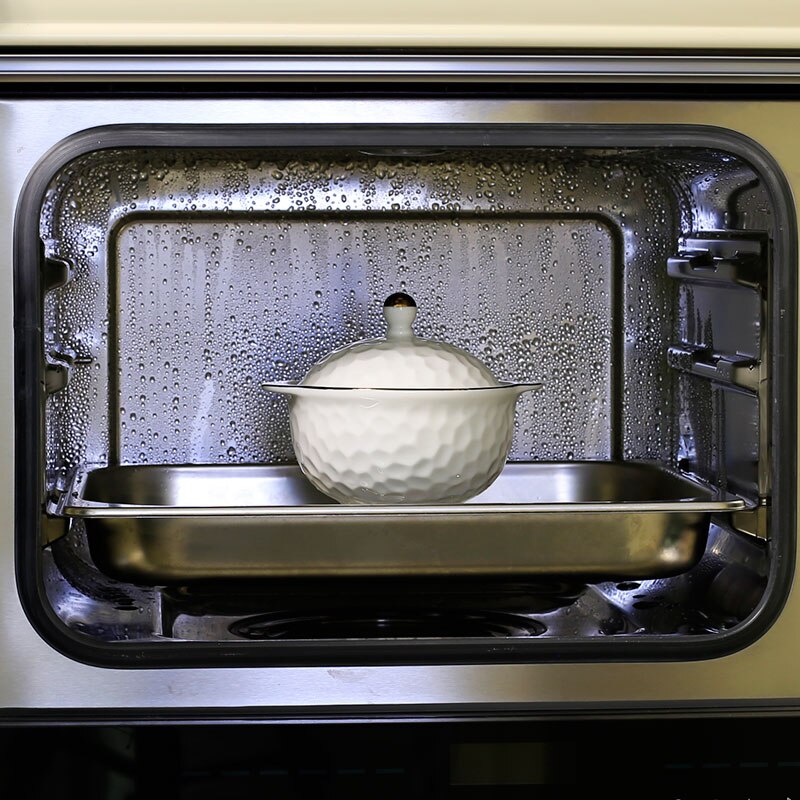 Keuken Stoofpot beker met water scheiden vogelnest kleine stoofpot beker met keramische cover Bone China, kleine kookpan twee oor lade