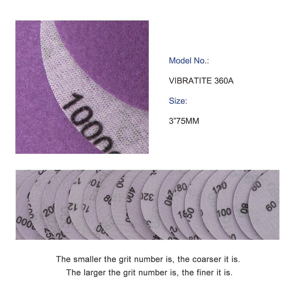 3 Inch Purple Sandpaper Kit 60-10000 Grits Hook & Loop Aluminum Oxide Sand Paper Wet Dry Polish for Wood Metal