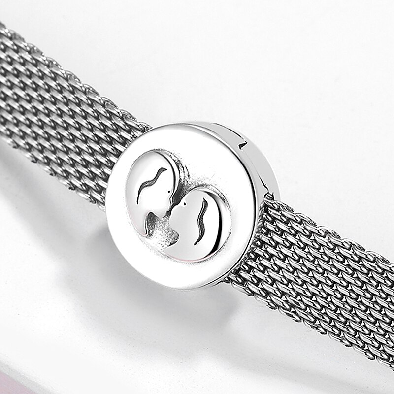 Oryginalny 925 Sterling Silver 12 konstelacji zodiaku okrągły klips koraliki pasuje odbicie Charm bransoletka kobiety tworzenia biżuterii