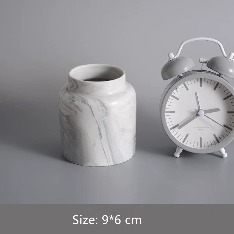 Escova de maquiagem cerâmica frasco de armazenamento rosa cerâmica garrafa de armazenamento organizador de armazenamento de cosméticos caneta titular desktop recipiente de cerâmica: Style 8