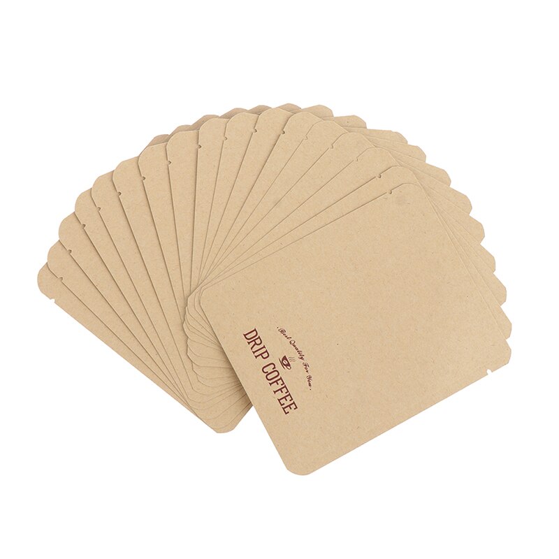 50pcs Flat Bottom Kraft Paper Open Top Bag Tea Powder Coffee Zip Lock Bag Paper Wedding Bag Heat Sealing Vacuum Bag