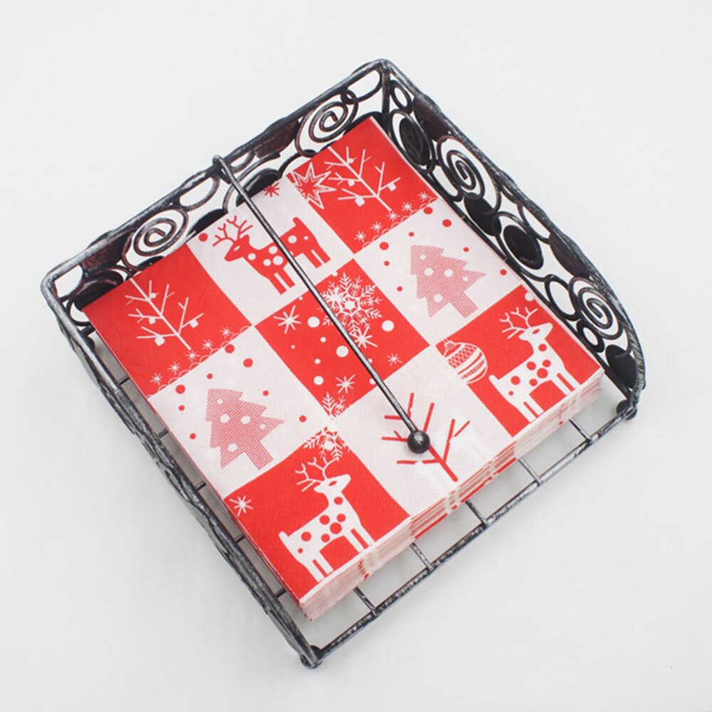 20x Kerstservetten met gouden kerstboom zwart 33 cm | Fun en Feest