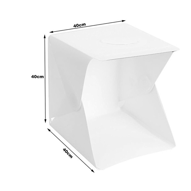 Baolyda LED/Foto Leuchtkasten für Fotografie Mini Folding Leuchtkasten 40*40 Tragbare LED Studio Leuchtkasten 40cm mit 2 LED Bar 70 stücke
