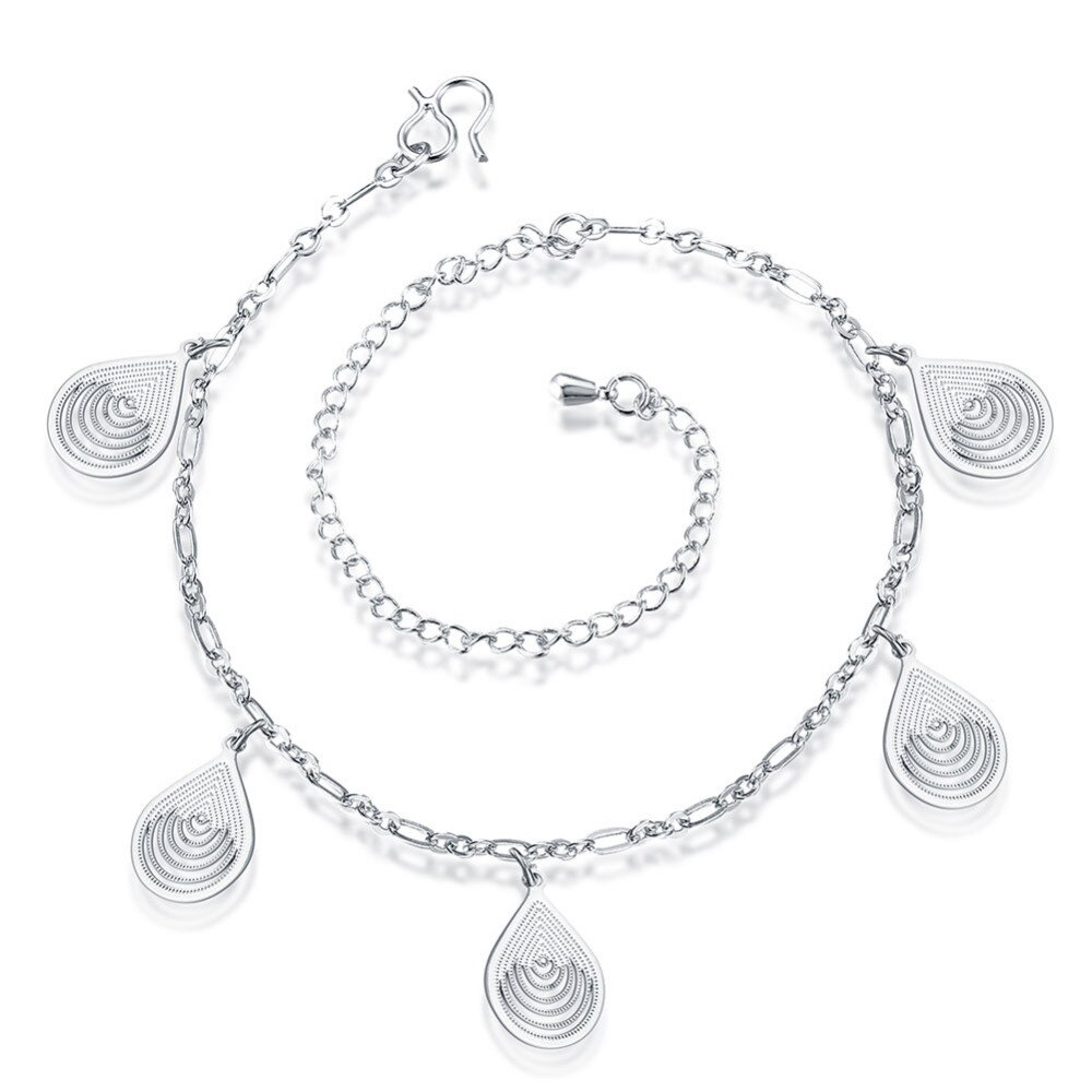 Novos acessórios de moda jóias prata/ouro tornozeleira tornozelo perna pulseira pé acessórios preço por atacado