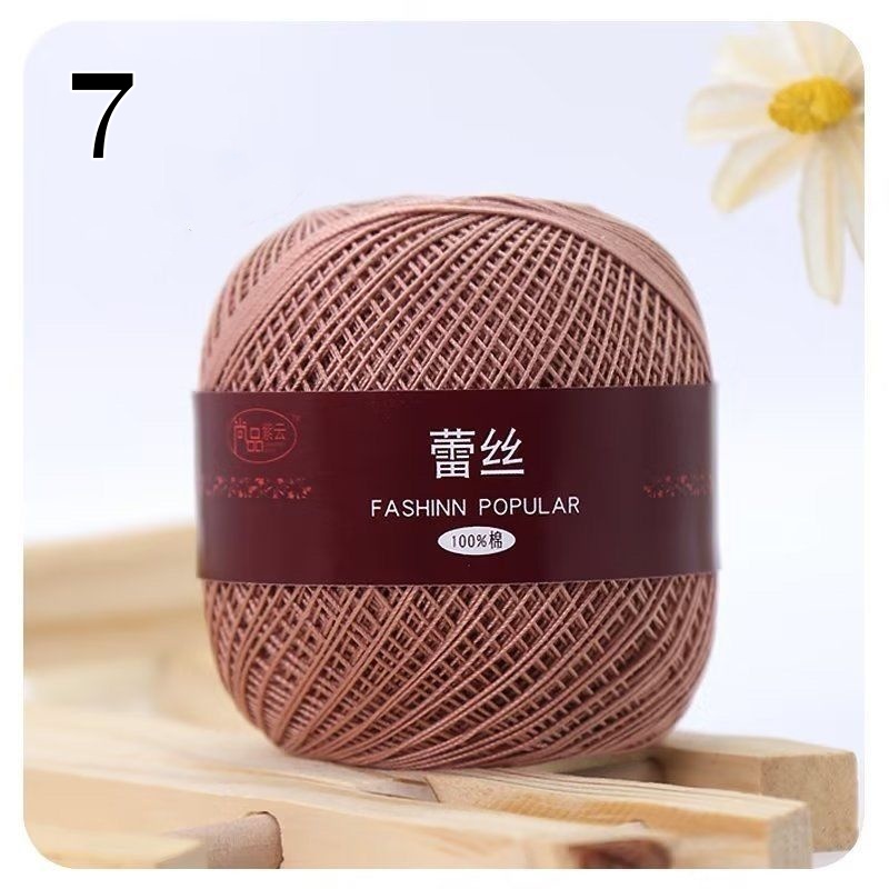 Size e 6,  lace yarn, cotton, crochet yarn, colorful thread, ball, handmade embroidery, cross stitch, needle lace, diy crochet dolls: Pink blue