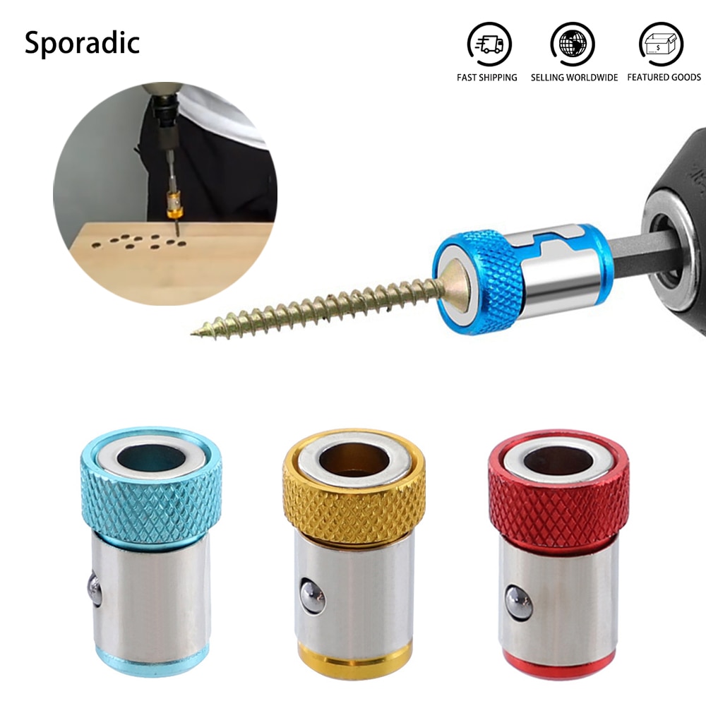 Screwdriver Drill Bit Magnetic Ring For 6.35mm Magnetic Adjustable Screw Drill Tip Magnet Powerful Ring Tools Set