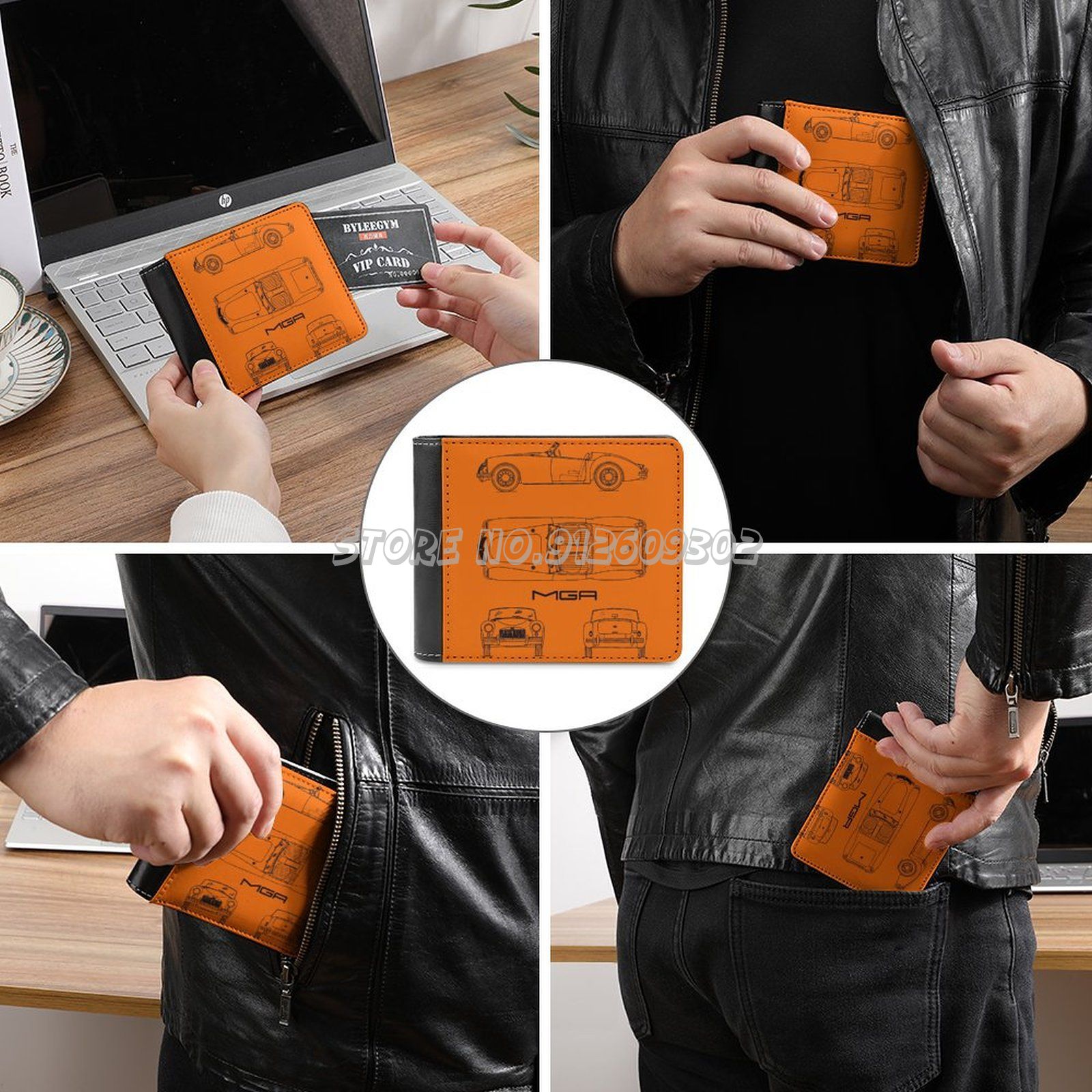 MGA Sport Auto Blaupause männer Brieftasche Leder Geldbörse Halter Kreditkarte Kurze Brieftasche Mga Mg Mg Auto Auto Autos klassische Auto Vintage C