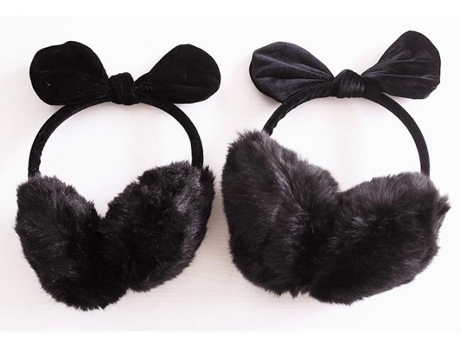 Orejeras térmicas para mujer, paquete de orejas de invierno, con lazo