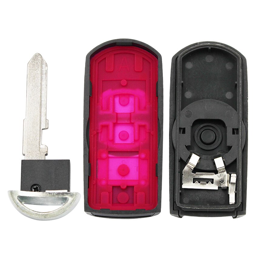 2/3/4 knapper nøglefri adgang smart fjernbetjening nøgle shell sag fob til mazda 3 6 cx-3 cx-5 axela atenza med nødnøgle