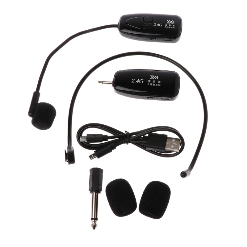 2.4g trådlösa mikrofoner headset megafon radiomikrofon för talhögtalare