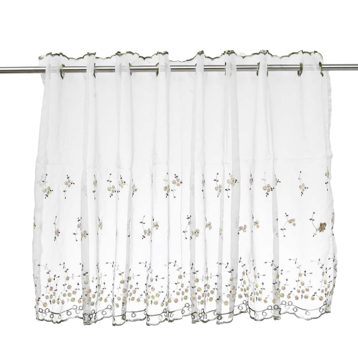 Geborduurde bloemen tule gordijn voor raam gordijnen voor woonkamer de slaapkamer pastorale tule gordijnen stoffen gordijnen: Type 3