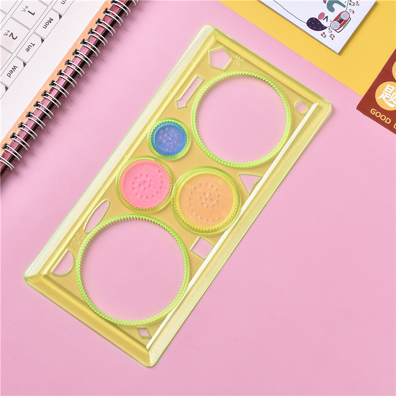 Geometric Ruler For Students Math Drawing Plastic Multifunctional Drawing Ruler Drawing Drafting Tools Learning Painting Tools: Green