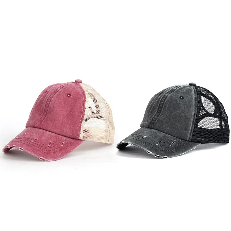 Baseball Cap Women Men Cap Adjustable Sunshade Mesh Sun Hat Sportswear Accessory Trendy Outdoor Sports Hiking Ponytail Sun Caps