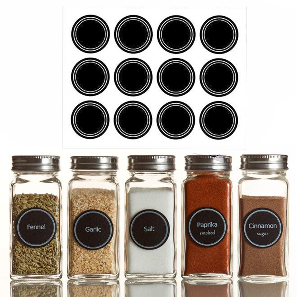 Empty Kitchen Spices Stickers Jar Labels Waterproof Organizer Storage Bottles Stickers Spice Label Sticker Chalkboard Tags