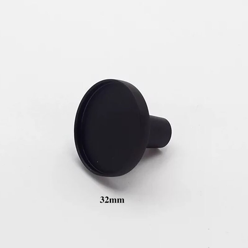 Küche Kabinett Knöpfe Gold/Schwarz Durcheinander Schlafzimmer Schrank Griffe Runde Schublade Ziehen Kommode Knopf Möbel Tür Griff: Schwarz 32mm / 5Stck