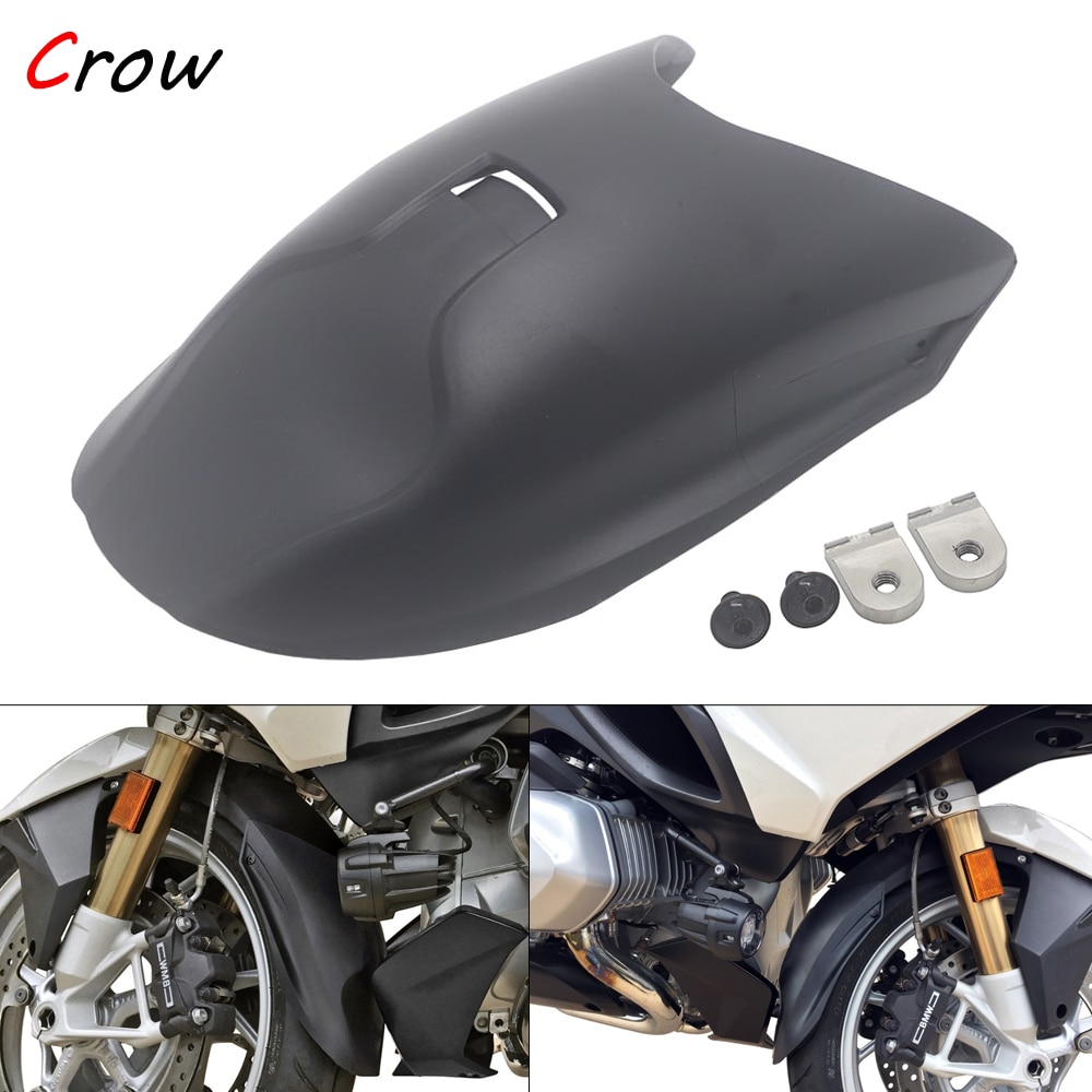 Svart motorcykel framskärm stänkskärm hjul hugger bakförlängning för bmw  r1250rt r 1250 rt r1250rt - up