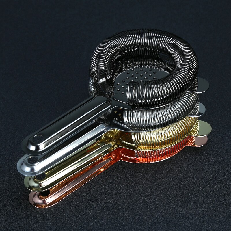 Two Stablising Prongs Bar Cocktail Strainer Superior Large Spring 304 Stainless Steel