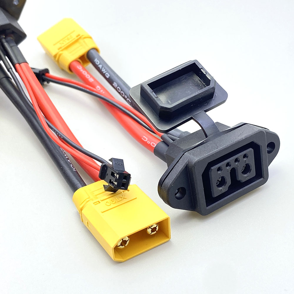 Electric vehicle charging connector cable 45A 2+6/2+4 with high power signal line 10AWG lithium battery connection wire e-bike