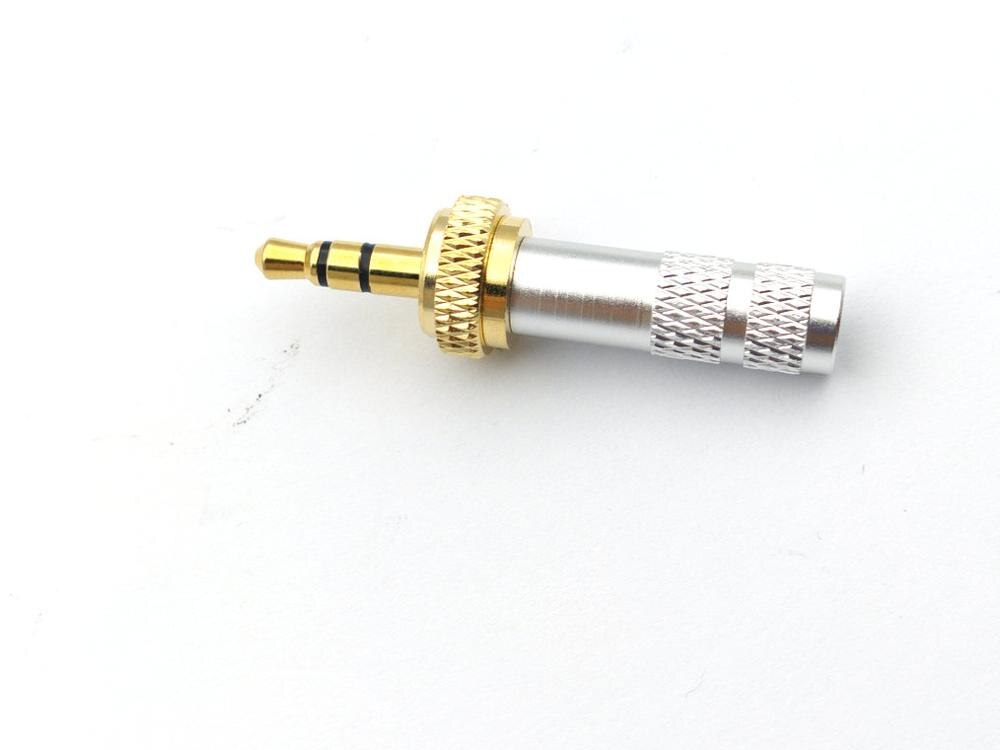 2pcs mini 3.5mm plug Screw Lock Stereo Jack Plug Soldering connectors