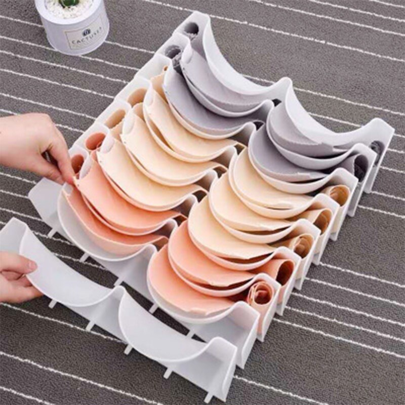 Underwear Boxes Stable Stackable Bra Storage Rack Wardrobe Drawer Divider Finishing Combination Bra Organizer 34.5x11x6.5cm