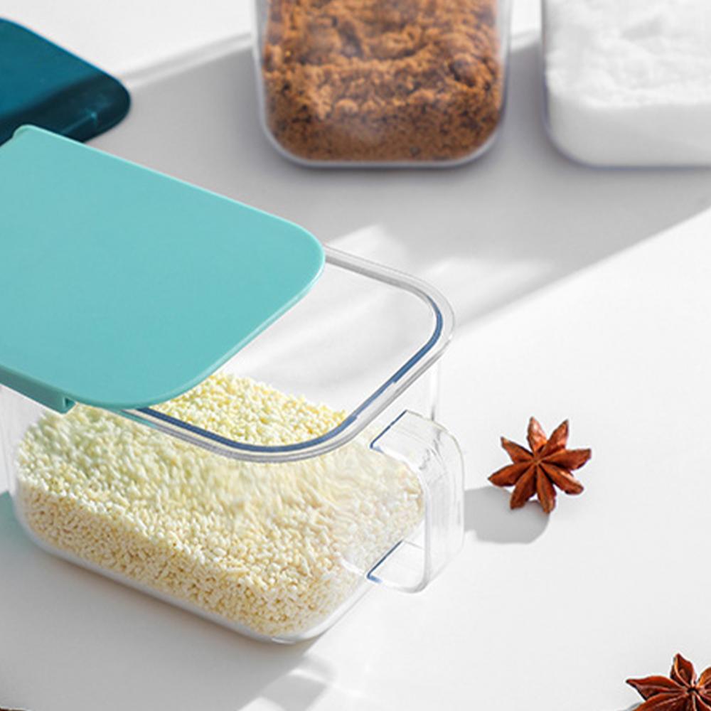 Boîte d&#39;assaisonnement, récipient domestique anti-poussière, pot de sucre de sel mural de cuisine