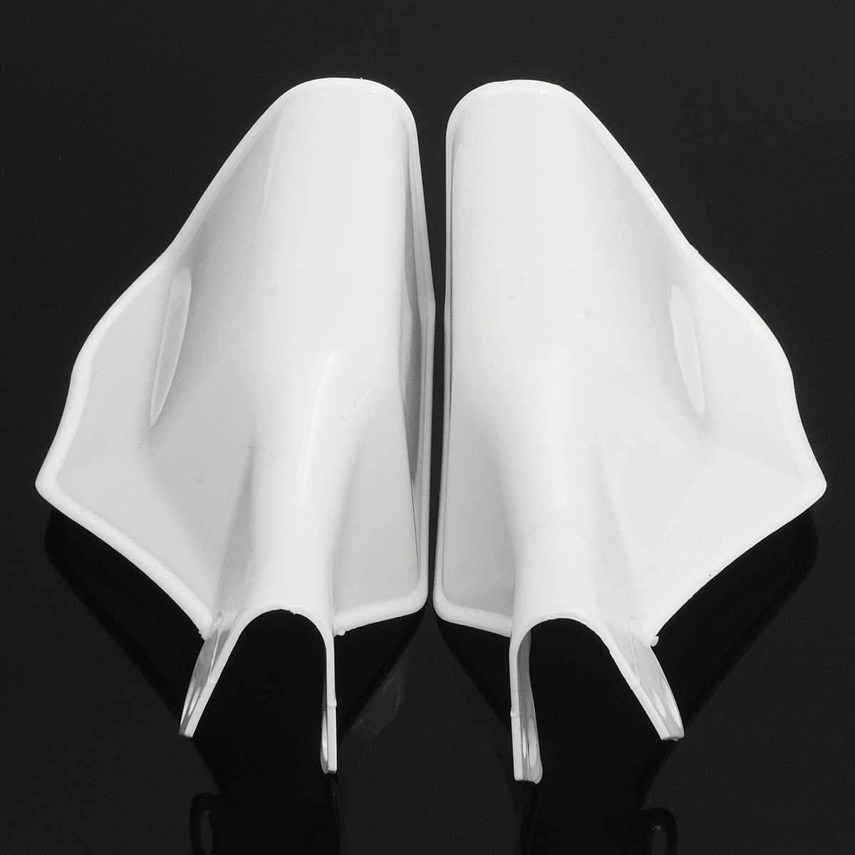 Pair Universal Motorcycle Handguards Hand Guard Shield Scooter Protector Protection: White