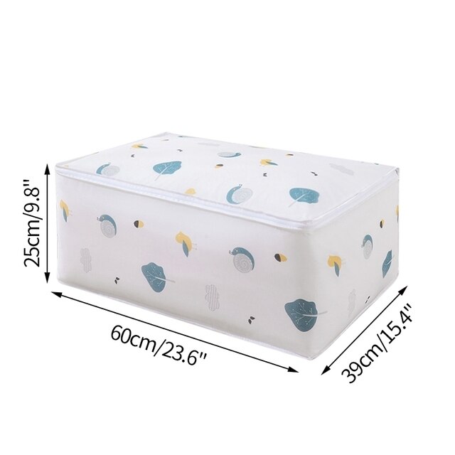 Home Closet Clothing Quilt Storage Bags Foldable Clothes Sweater Organizer Box Large Capacity Cabinet Container Sorting Pouch: snails M