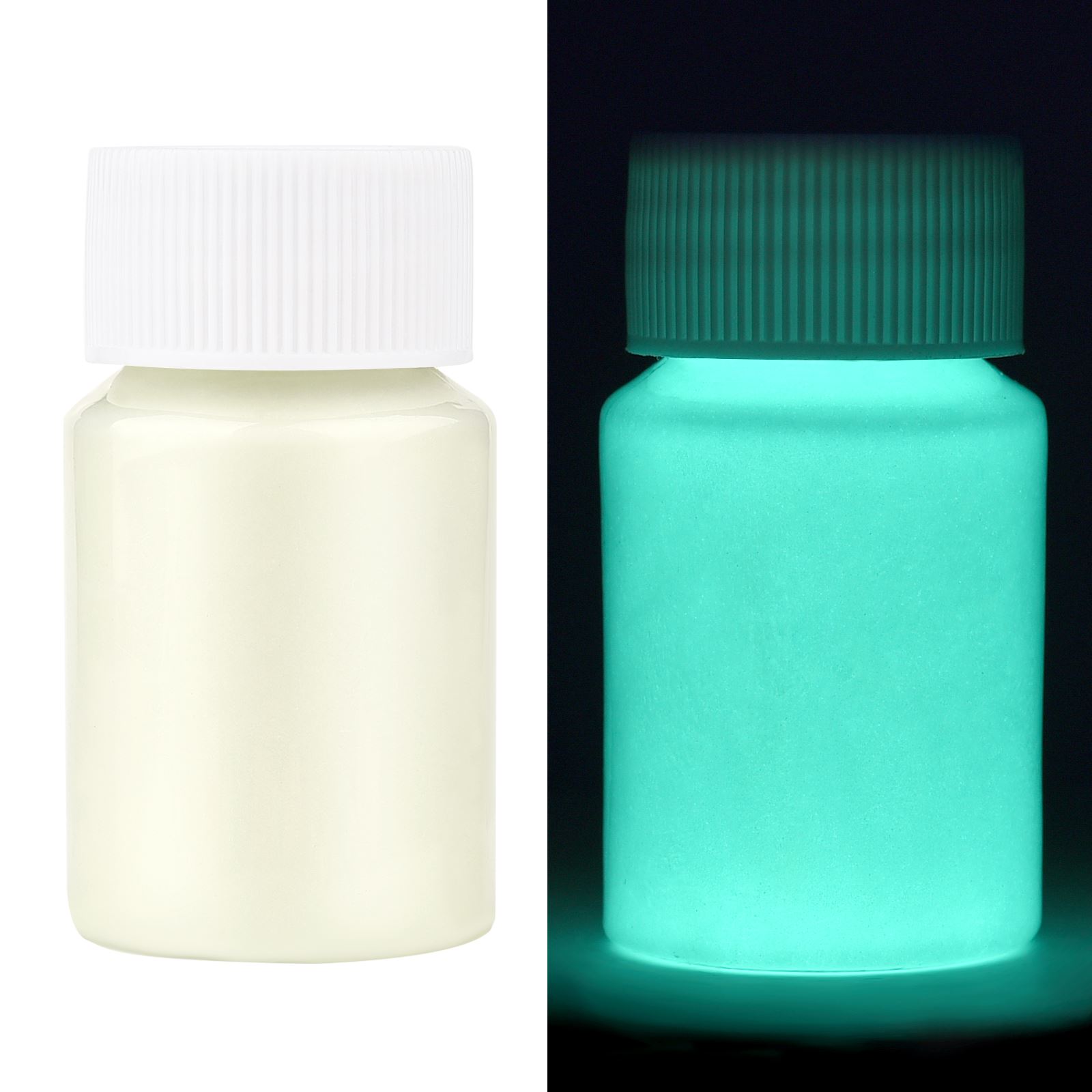 30g Glow In The Dark Liquid Pigment Luminous Resin Pigment Fluorescent Long-Lasting Acrylic Paints Nails Artwork Party Supplies: Light Grey
