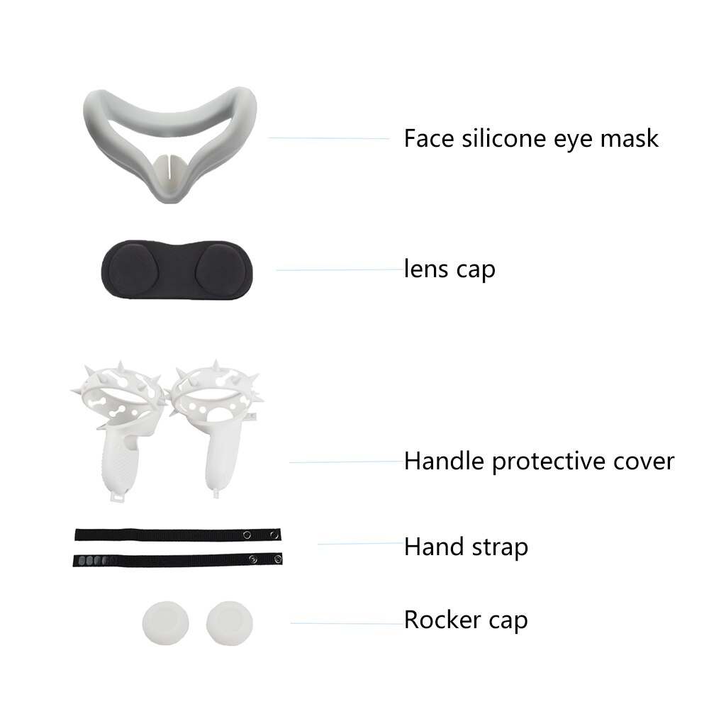 Vr-zubehörset: schutzhülle für oculus quest 2 vr touch-controller mit knöchelriemen und griff für oculus quest 2