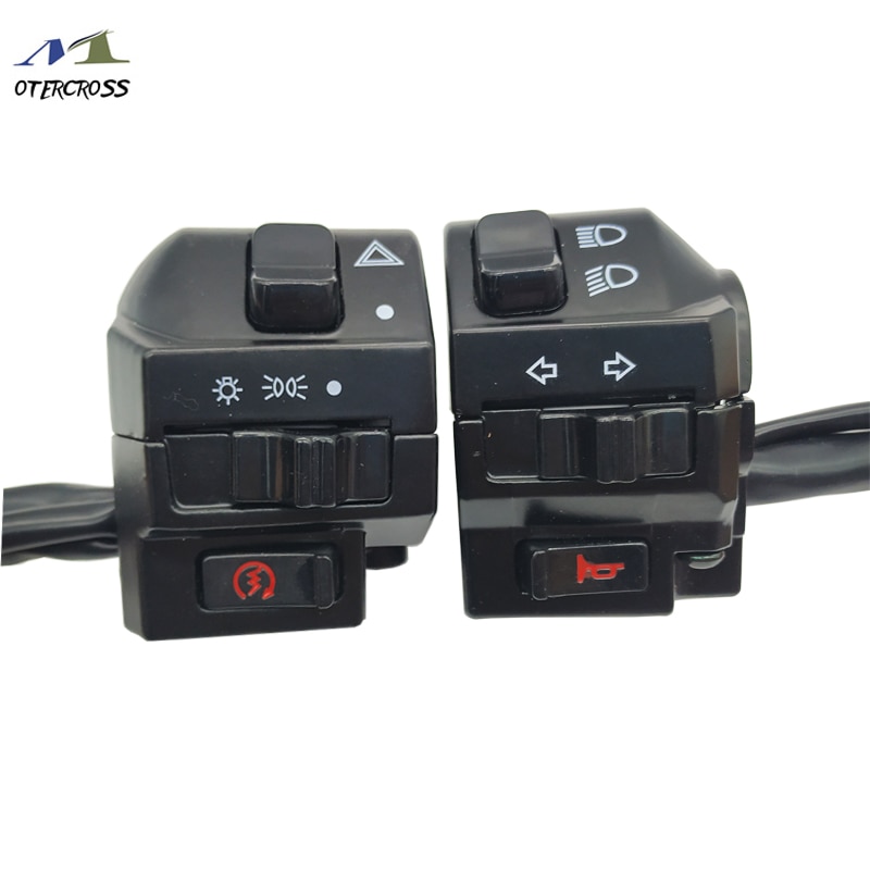 MOTERCROSS Universal- 22mm Lenker Motorrad Schalter Für ZH125 HJ-8 Motorrad Horn Blinker Scheinwerfer Kontrolle Geschmack