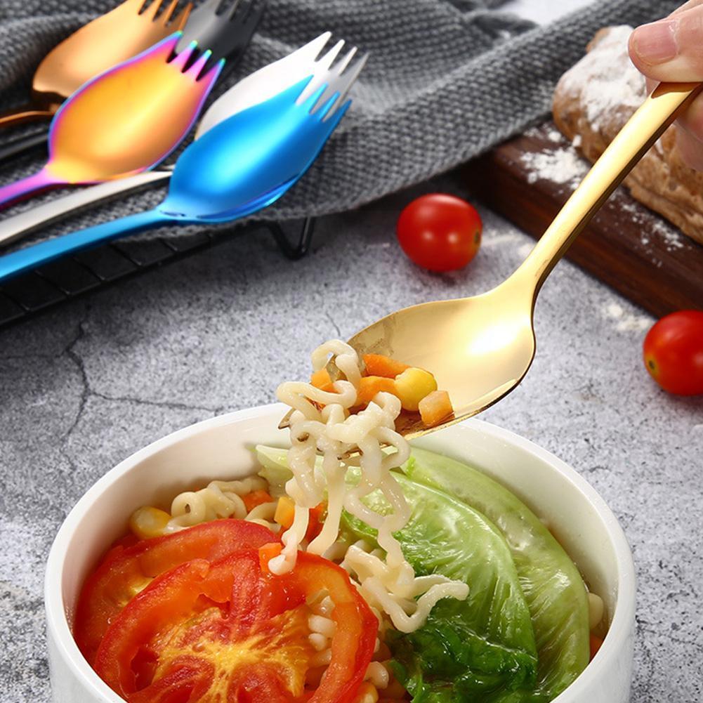 1pc Salad Spoons Steel Spoon Set Cutlery Gold Set Unique Lettuce Unique Cutlery Spoon Gold Tablewellware Dessert W7b9