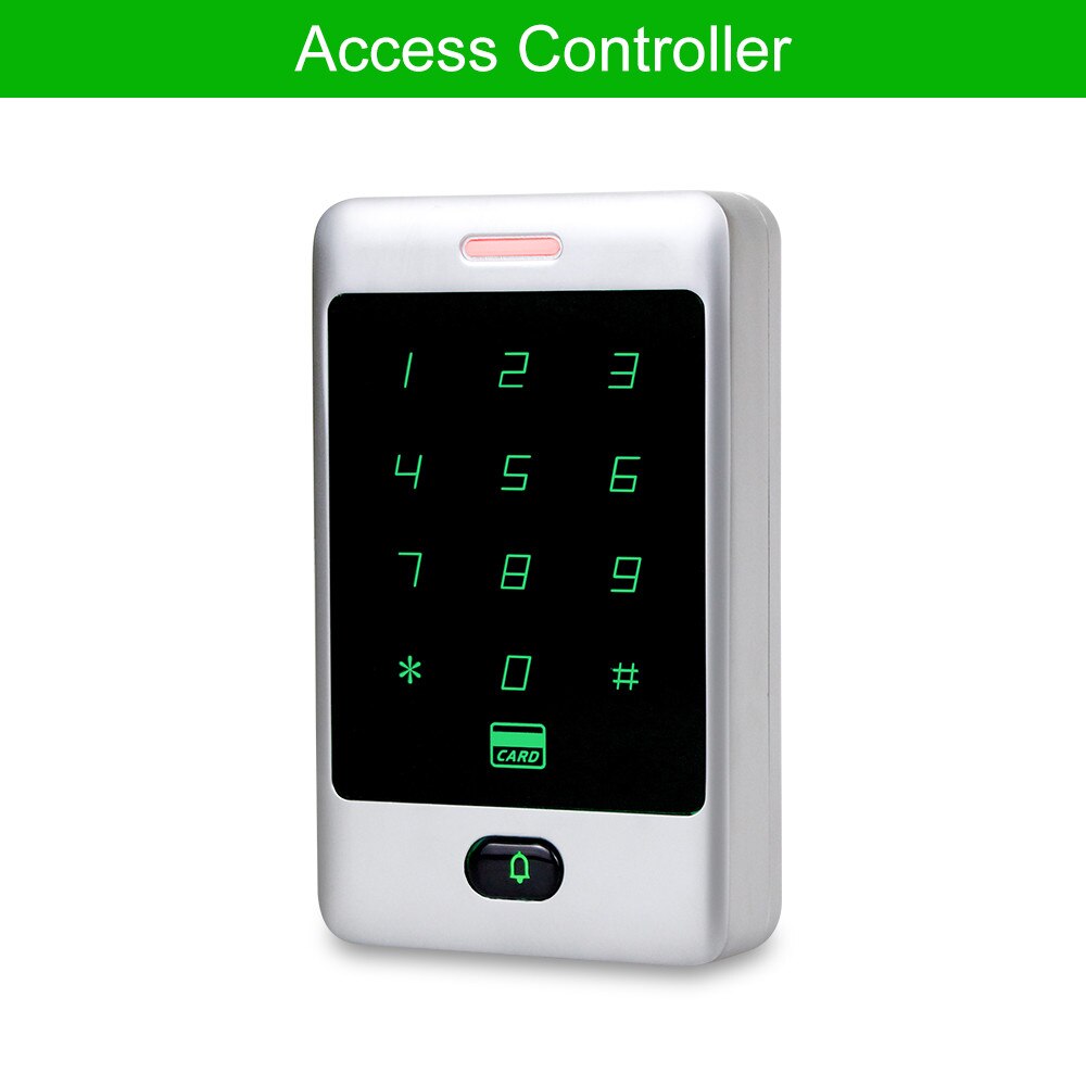 RFID Standalone Touch Metal Access Control With 10 Keychains 125KHz ID Waterproof Cover For Door Access Control System 8000 user: C30