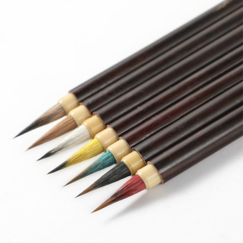 Calligraphy Brush Pen Set Chinese Watercolor Painting Brush Set Meticulous Freehand Painting Writing Brush Hook Line Calligraphy