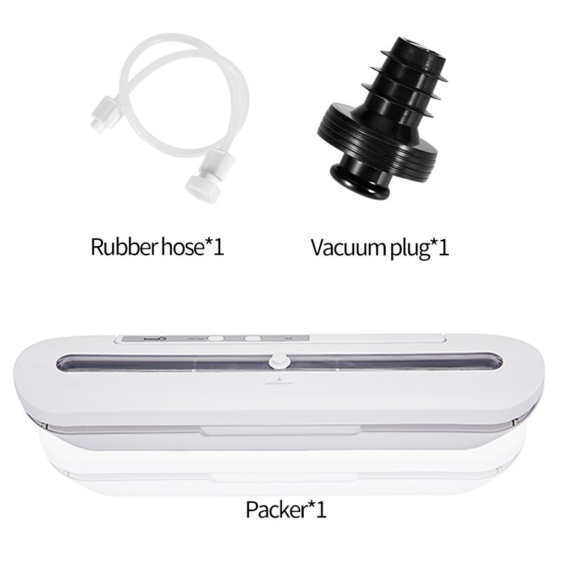 Best Electric Vacuum Sealer Machine With 10pcs 220V/110V Food Saver Bags Household Automatic Food Vacuum Packaging Machine: white-2pc / US110V